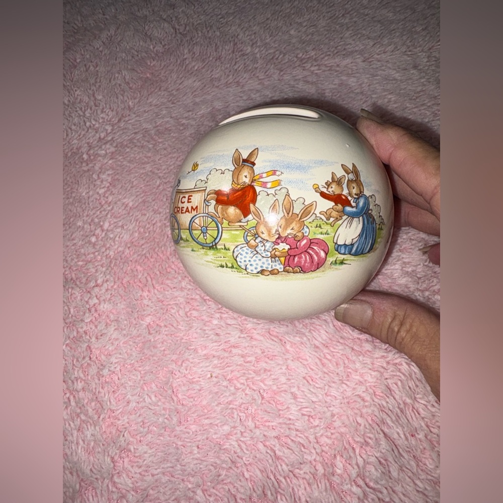 Charming Bunny Scene Decorative Sphere